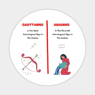 Zodiac Sagittarius & aquaris Magnet